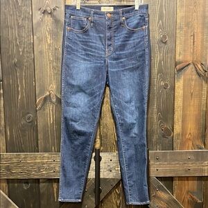 Madewell High Rise‎ Skinny Jeans 30 Blue Denim Casual Classic Ankle Stretch